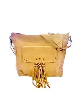 DAY & MOOD Alexis Leather Hobo Bag Fringe Adjustable Crossbody Tote Shoulder NEW